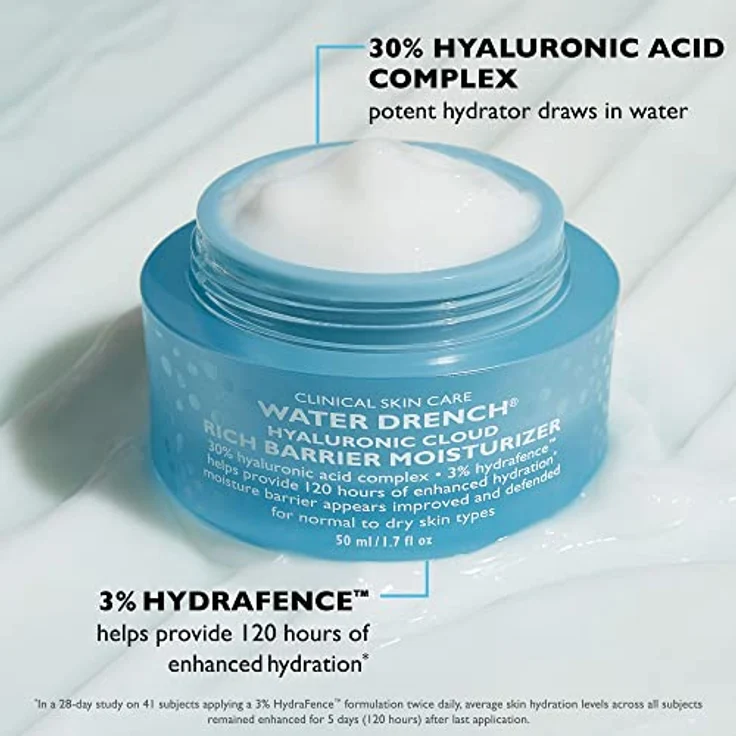 Peter Thomas Roth Water Drench Hyaluronic Cloud Rich Barrier Moisturizer, reichhaltige Gesichtscreme mit Hyaluronsäure und Squalan, 50 ml – Bild 7
