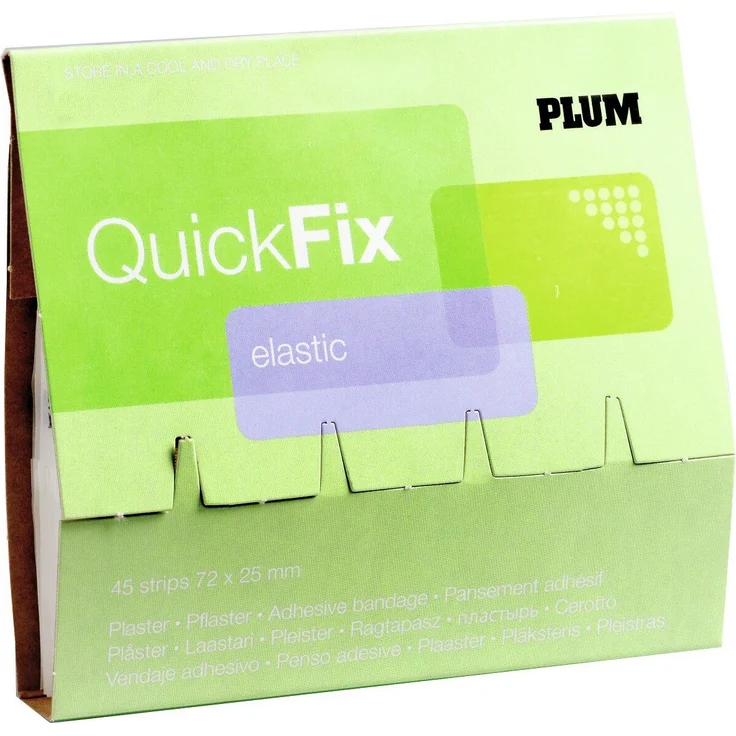 plum Nachfüllpackung Quick Fix Elastic, Erste-Hilfe-Set mit 45 Pflastern