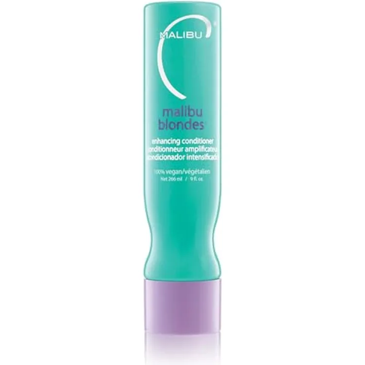 Malibu C Blondes Enhancing Conditioner, pflegende Haarspülung 266 ml zur Neutralisierung von Gelbstich, vegan und sulfatfrei