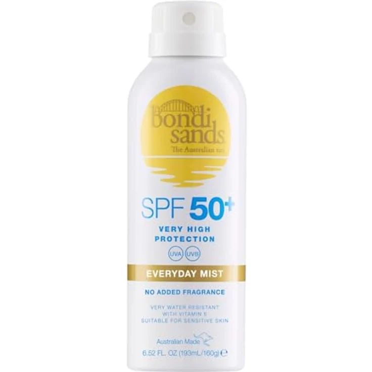 Bondi Sands BS SPF 50+ EVERYDAY AEROSOL MIST SPRAY, Wasserfestes Sonnenspray mit hohem UVA/UVB-Schutz, tierversuchsfrei, 160g