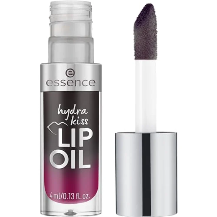 essence cosmetics hydra kiss LIP OIL, Lipgloss, Nr. 05, Schwarz, feuchtigkeitsspendend, pflegend, glänzend, vegan (4ml) – Bild 2