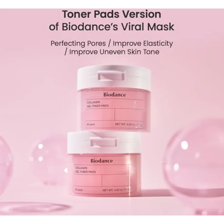BIODANCE Biodance Kollagen-Gel-Tonik-Pads, Koreanische Tonik-Pads für empfindliche Haut, 140 g, 60 Pads, verfeinert die Poren und verbessert die Elastizität – Bild 4