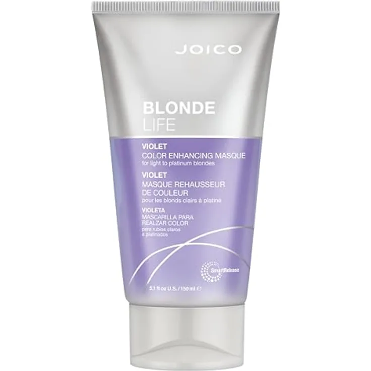 Joico BLONDE LIFE Color Enhancing Masque Violet, Haarmaske mit Hitzeschutz bis 232 °C und Anti-Haarbruch-Formel, 150 ml