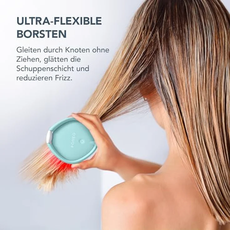FOREO FLIP Play LED Haarbürste, 3-in-1 Haar- & Kopfhaut-Stimulation mit blauem, grünem & rotem Licht für schnelleres Haarwachstum und Anti-Haarausfall, wasserdicht & kabellos – Bild 4