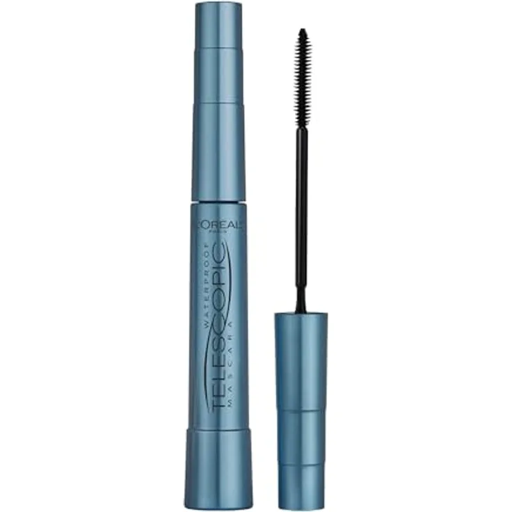 L'Oréal Paris False Lash Telescopic Waterproof Mascara, präzise getrennte Wimpern mit teleskopischer Länge, schwarz, 1 x 7.7 ml