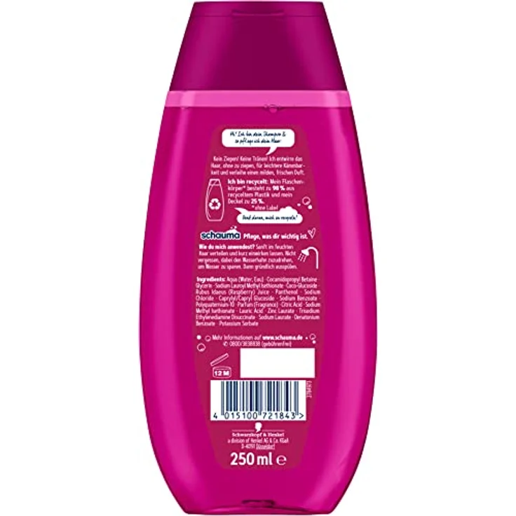 Henkel Schauma Kinder Shampoo und Balsam, Himbeereduft, pH-neutral, 250ml – Bild 2