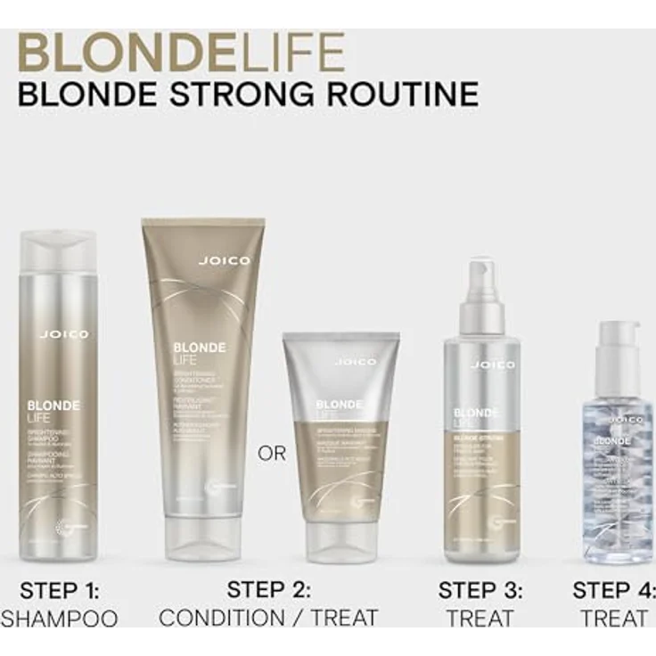 JOICO BLONDE LIFE Blonde Strong Detangler, Conditioner für fragile Haare, 200 ml, Schutz vor UV-Strahlen und Hitzestyling bis 232 °C – Bild 5