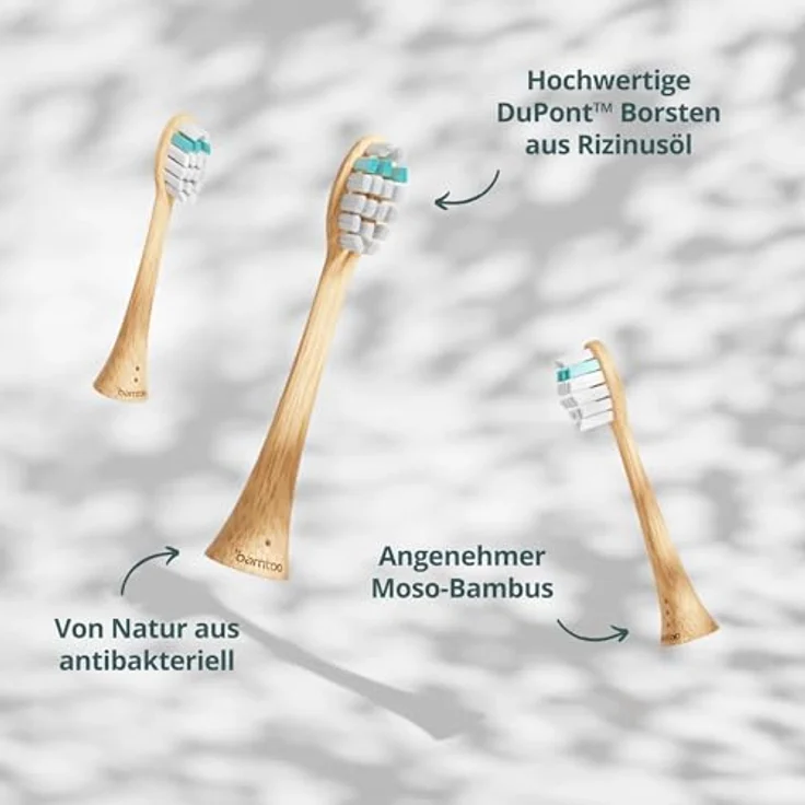 bamtoo Schallzahnbürste KOA V2 Pro, elektrische Zahnbürste mit 8 Wochen Akkulaufzeit, 5 Reinigungsmodi, Bambus-Bürstenkopf und Reiseetui – Bild 7