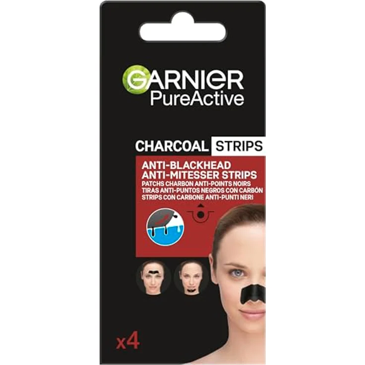 Garnier Porenreinigungsstreifen Pure Active Carbon Garnier 4 uds, für Damen und Herren – Bild 2