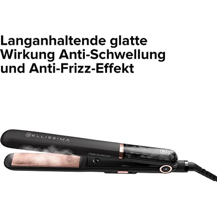 Imetec Bellissima My Pro Steam, das Dampfglätteisen der Stars, glattes Haar, Keramikbeschichtung, Temperaturregelung auf 170°C - 200°C - 230°C, Schnellheizfunktion für seidig glattes Haar – Bild 3