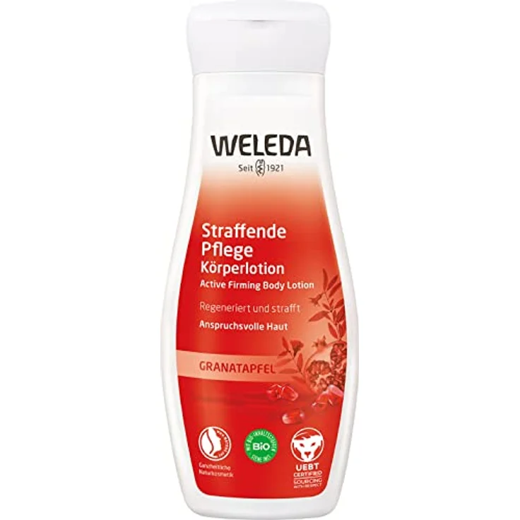 WELEDA Bio Bodylotion Granatapfel Straffende Pflege – Inspirierende Naturkosmetik Körperlotion regeneriert, festigt & tonisiert reife Haut. Körpercreme zur Pflege von anspruchsvoller Haut (1x 200ml) – Bild 1