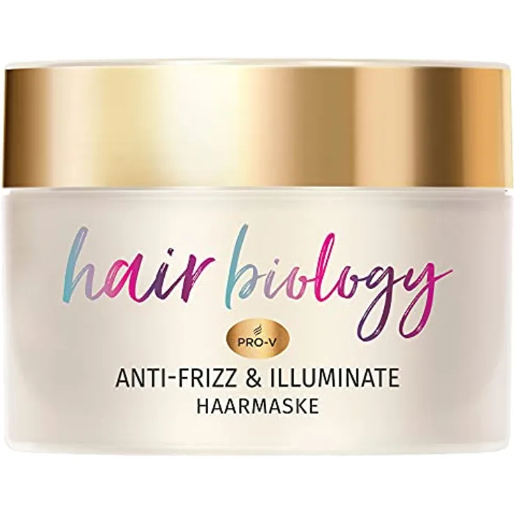 Hair Biology Haarmaske, Anti-Frizz & Illuminate, 160ml, für widerspenstiges oder trockenes und coloriertes Haar, Menopause, Wechseljahre, Haarpflege