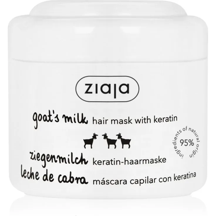 Ziaja Goat's Milk Haarmaske, stärkend für trockenes und beschädigtes Haar, 200 ml