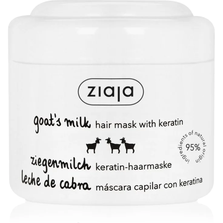 Ziaja Goat's Milk Haarmaske, stärkend für trockenes und beschädigtes Haar, 200 ml