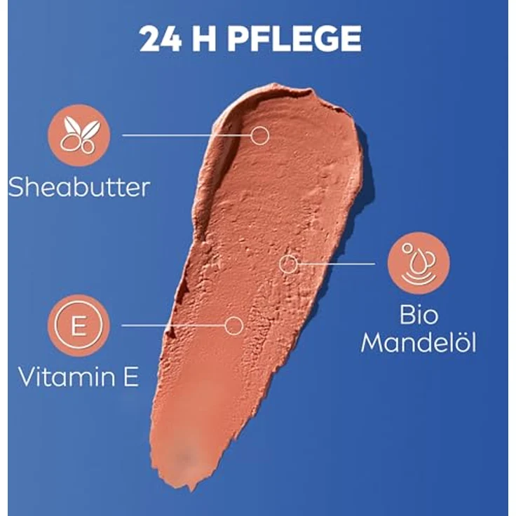 Labello Caring Beauty Nude Lippenpflegestift, farbige Lippenpflege mit LSF 30, Vitamin E, Bio-Mandelöl, 3in1 Formel für Lippen und Wangen (4,8 g) – Bild 5