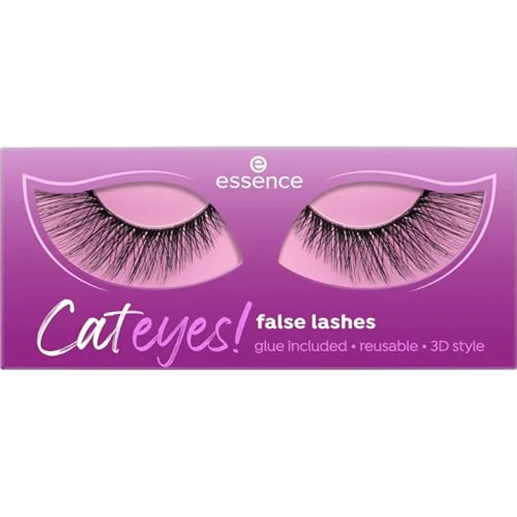 essence Cateyes! False Lashes Nr. 02, langanhaltend, extremes Volumen, vegan, 3er Pack (3x1pair) – Bild 2