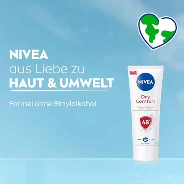 NIVEA DEO Creme dry comfort, 24h Schutz vor Achselnässe für normale Haut, 75 ml – Bild 6