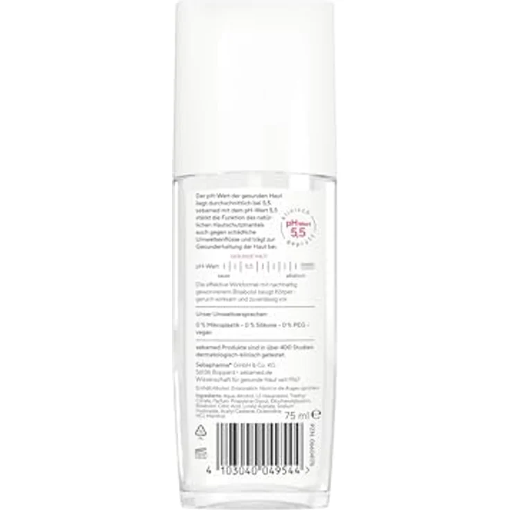 Sebamed Deo-Spray Frische, 75 ml, 48 Stunden Wirkung, ohne Aluminiumsalze, für empfindliche Haut, hinterlässt keine weißen Rückstände – Bild 2
