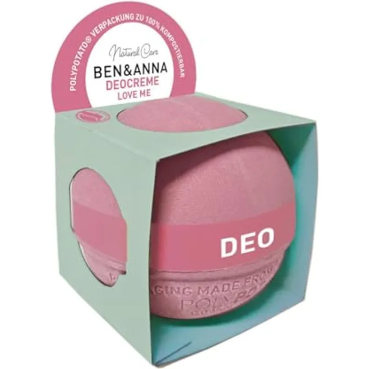 Ben & Anna Deocreme LOVE ME - PolyPotato - Natürliches Deo für Herren und Damen, Vegan, Aluminiumfrei, gegen starkes Schwitzen