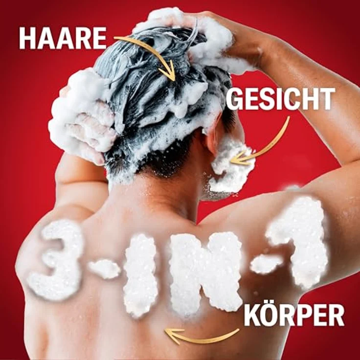 Old Spice Rockstar 3-in-1 Duschgel für Haar, Gesicht und Körper, 1000 ml, langanhaltende Frische, Duft von Parfümqualität, Tiefenreinigung – Bild 4