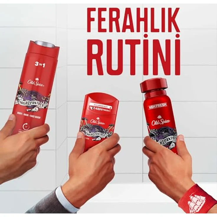 Old Spice Night Panther Antitranspirant-Stick 50 ml, maskuliner Duft für die Nacht – Bild 9