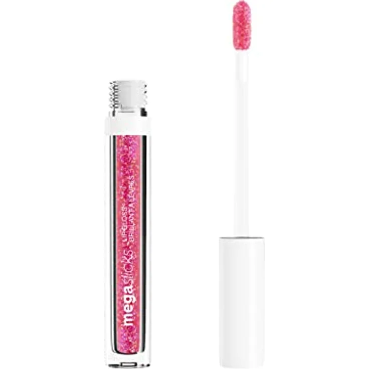 Wet n Wild Mega Slicks Glitzer-Lipgloss, feuchtigkeitsspendend, Farbton Crushed Grapes, 5,4 g