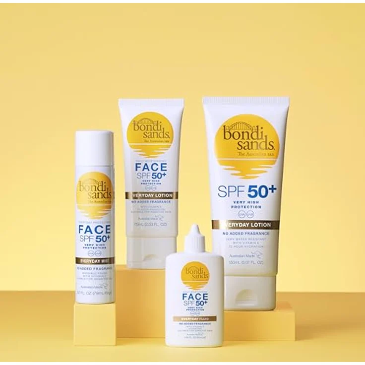 Bondi Sands SPF 50+ Everyday Face Mist, Sonnenspray 60g, parfumfrei, wasserfest, für empfindliche Haut – Bild 3