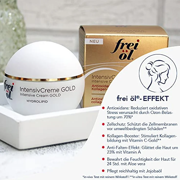 Frei Öl Hydrolipid Intensivcreme GOLD Gesichtscreme 50 ml – Bild 3