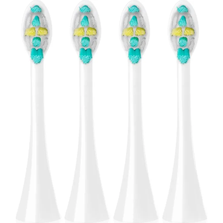 Concept Perfect Smile 3D Daily Clean ZK0070, Ersatz-Kopf für Schallzahnbürste, weiß, 4 Packungen, mittelweiche Borsten zur effektiven Plaque-Entfernung