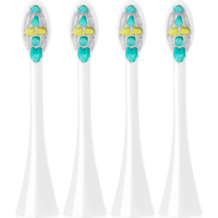 Concept Perfect Smile 3D Daily Clean ZK0070, Ersatz-Kopf für Schallzahnbürste, weiß, 4 Packungen, mittelweiche Borsten zur effektiven Plaque-Entfernung