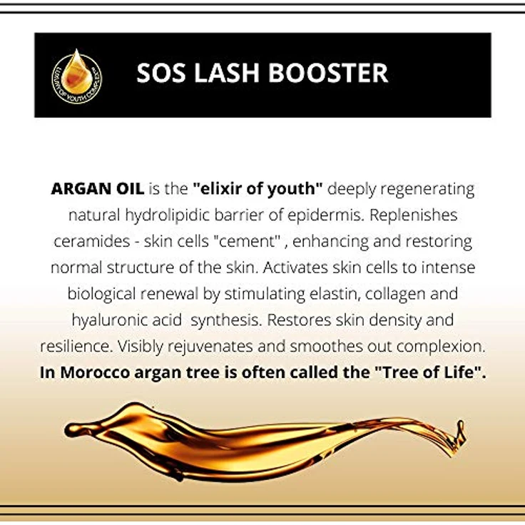 Eveline Sos Lash Booster With Argan Oil 5In1 Serum 10ml mit pflegender Wirkung für alle Hauttypen – Bild 6