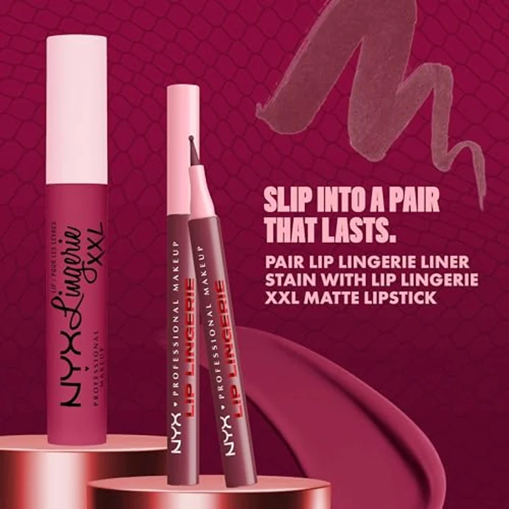 NYX Professional Makeup Lip Lingerie Fixierstift für Lippen, langanhaltend, Farbton 05 Lip Lock, 1 ml – Bild 8