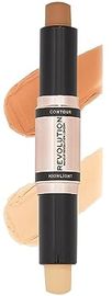 Makeup Revolution Contour Stick Duo Cream Contour & Highlight, Definiert die Wangenknochen und formt das Gesicht, Vegan & Tierversuchsfrei, Medium, 2.4g