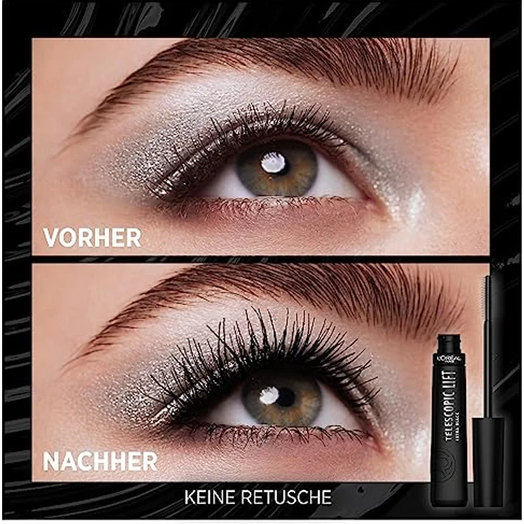 L’Oréal Paris Telescopic Lift Extra Black, Volumen-Mascara für lange Wimpern, 9.9 ml, extra Schwarz – Bild 6