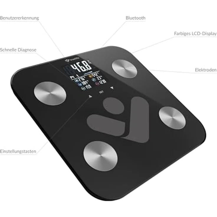 TrueLife FitScale W6 BT Black Körper-Analyse-Waage mit 19 messbaren Indizes – Bild 8