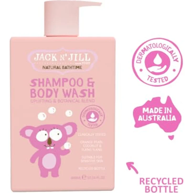 Jack N’ Jill Natural Bathtime Shampoo & Body Wash, 300 ml, sanfte Pflege für Kinderhaut, vegan und sulfatfrei – Bild 3