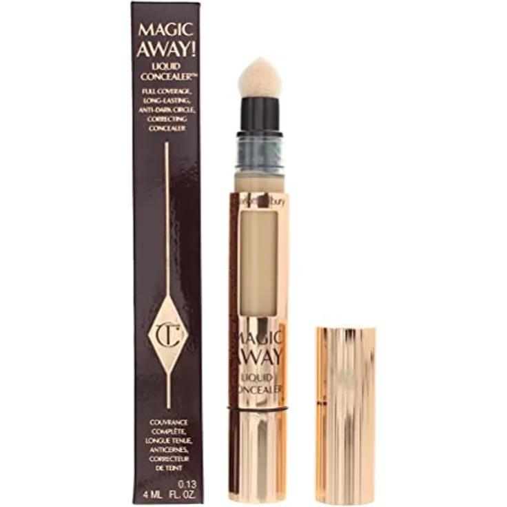 Charlotte Tilbury Magic Away Liquid Concealer 4 ml, hochdeckender Concealer für dunkle Ringe und Falten, Farbe 5.5 - Medium