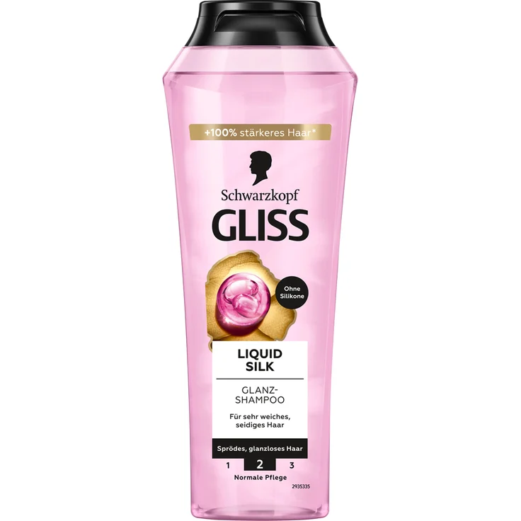 Henkel Gliss Kur Liquid Silk Glanz Shampoo für außergewöhnlich weiches Haar, 250ml
