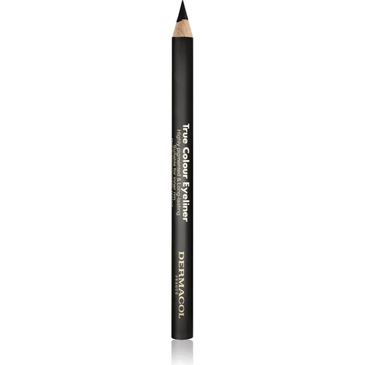 Dermacol True Colour Eyeliner, Langlebiger Eyeliner in Farbton 01 Black, 4 g, Präzise Linien für intensiven Blick