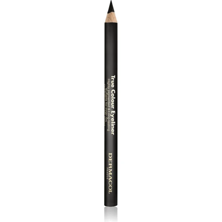 Dermacol True Colour Eyeliner, Langlebiger Eyeliner in Farbton 01 Black, 4 g, Präzise Linien für intensiven Blick