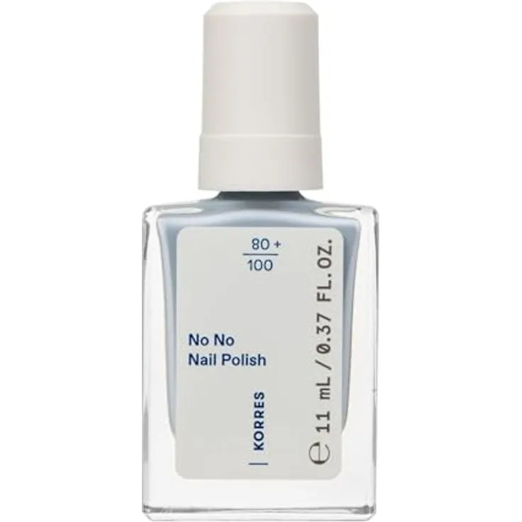 KORRES No No Nail Polish 72 Pastel Blue, veganer 10-Free Nagellack mit Gel-Effekt, hoher Deckkraft & splitterfester Haltbarkeit, 11 ml