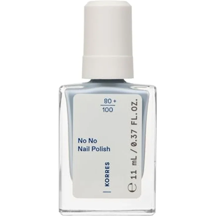 KORRES No No Nail Polish 72 Pastel Blue, veganer 10-Free Nagellack mit Gel-Effekt, hoher Deckkraft & splitterfester Haltbarkeit, 11 ml – Bild 1