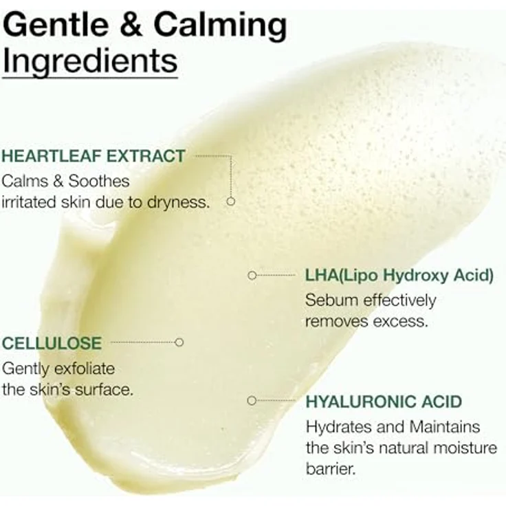 Anua Heartleaf LHA Moisture Peeling Gel, Sanftes 120 ml Gelpeeling für empfindliche Haut mit Akne-Neigung, reinigt und verfeinert die Poren – Bild 4