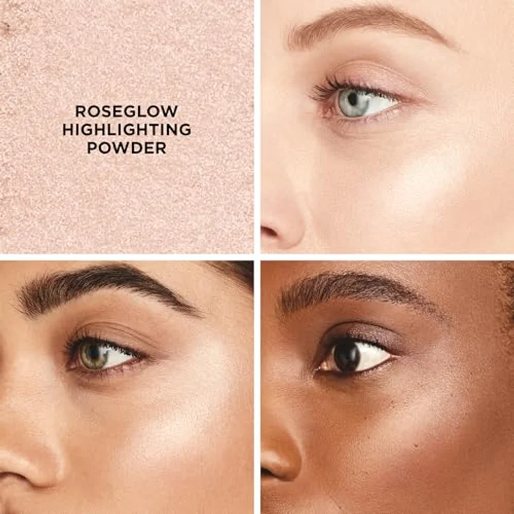 Laura Mercier RoseGlow Highlighting Powder, 6 g - Highlighter mit neutralem Roséstich für strahlenden Teint und schimmernde Pigmentperlen – Bild 3
