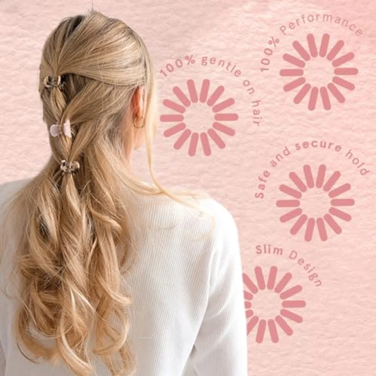 invisibobble Clipstar Petit Four Haarspangen, 4 Stück, originelles Design für sicheres Styling – Bild 3