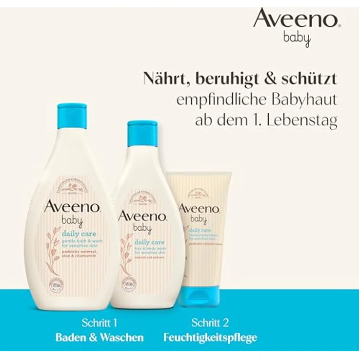 Aveeno Baby Daily Care, 2-in-1 Reinigungsgel für Haut und Haar, sanfte Pflege für empfindliche Kinderhaut, 250 ml – Bild 5