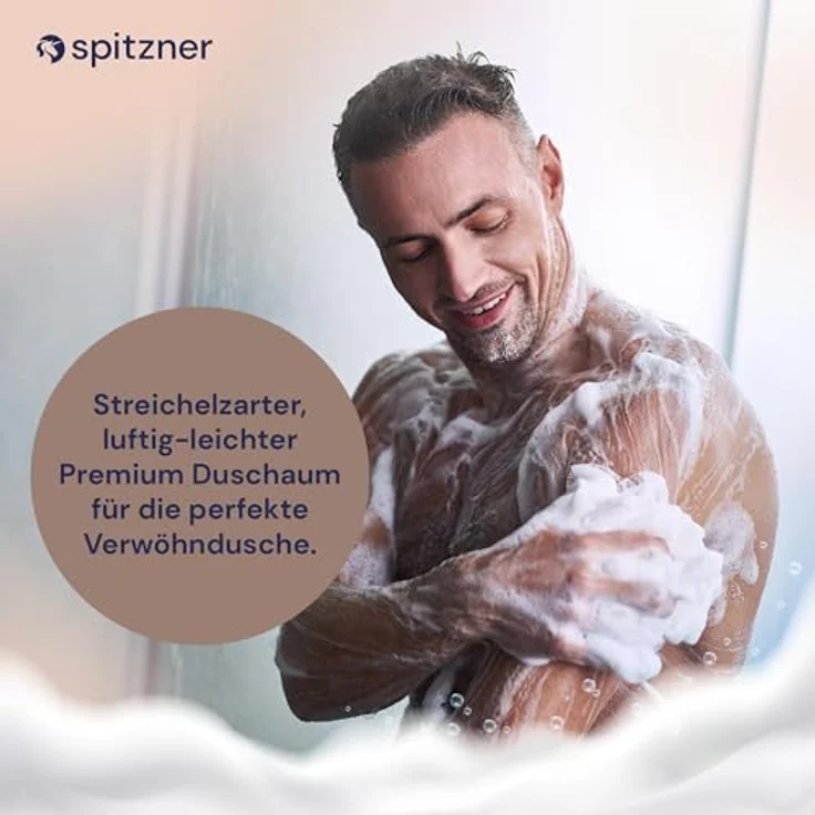Spitzner Duschschaum Pure Man, 100% vegan, 3 x 150 ml, mit außergewöhnlichem Duft und sanftem Schaum – Bild 3