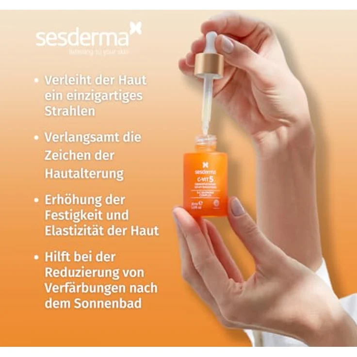 SESDERMA C-Vit 5 30 ml | Liposomales Serum mit 5 Arten Vitamin C | Strahlender Teint und Anti-Aging Effekt, für alle Hauttypen – Bild 5