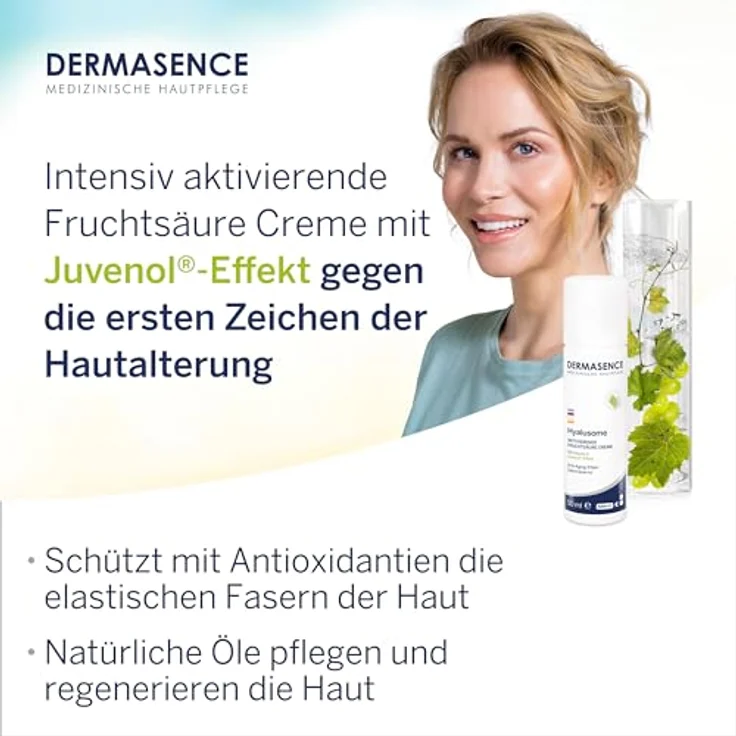 DERMASENCE Hyalusome Aktivierende Fruchtsäure Creme, 50 ml - Intensiv aktivierende Creme mit Vitamin C und 8% Glycolsäure, Feuchtigkeitsspendend, Hautschützend, 50 ml – Bild 4