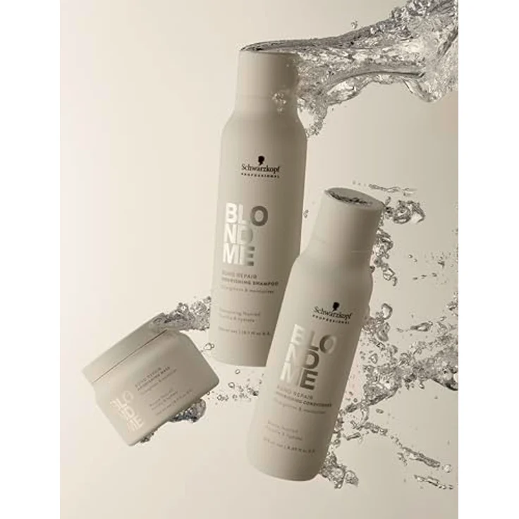 Schwarzkopf Professional Blondme Bond Repair Nourishing Shampoo, nährendes Shampoo für blonde Haare, 1000 ml, vegan – Bild 4